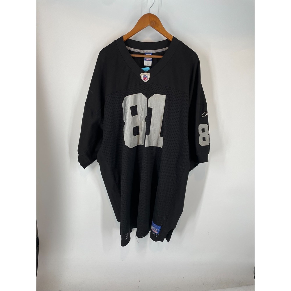 Reebok Oakland Raiders Tim Brown #81 On Field NFL V-Neck Jersey Black Size 56